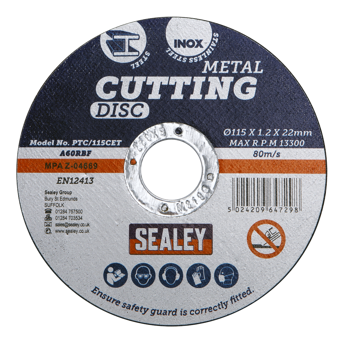 Cutting Disc Pack of 100 Ø115 x 1.2mm Ø22mm Bore