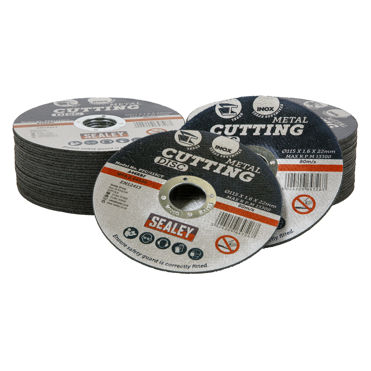 Cutting Disc Pack of 50 Ø115 x 1.6mm Ø22mm Bore