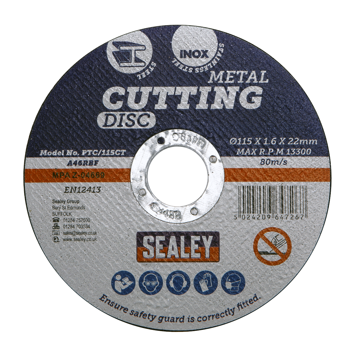 Cutting Disc Pack of 50 Ø115 x 1.6mm Ø22mm Bore