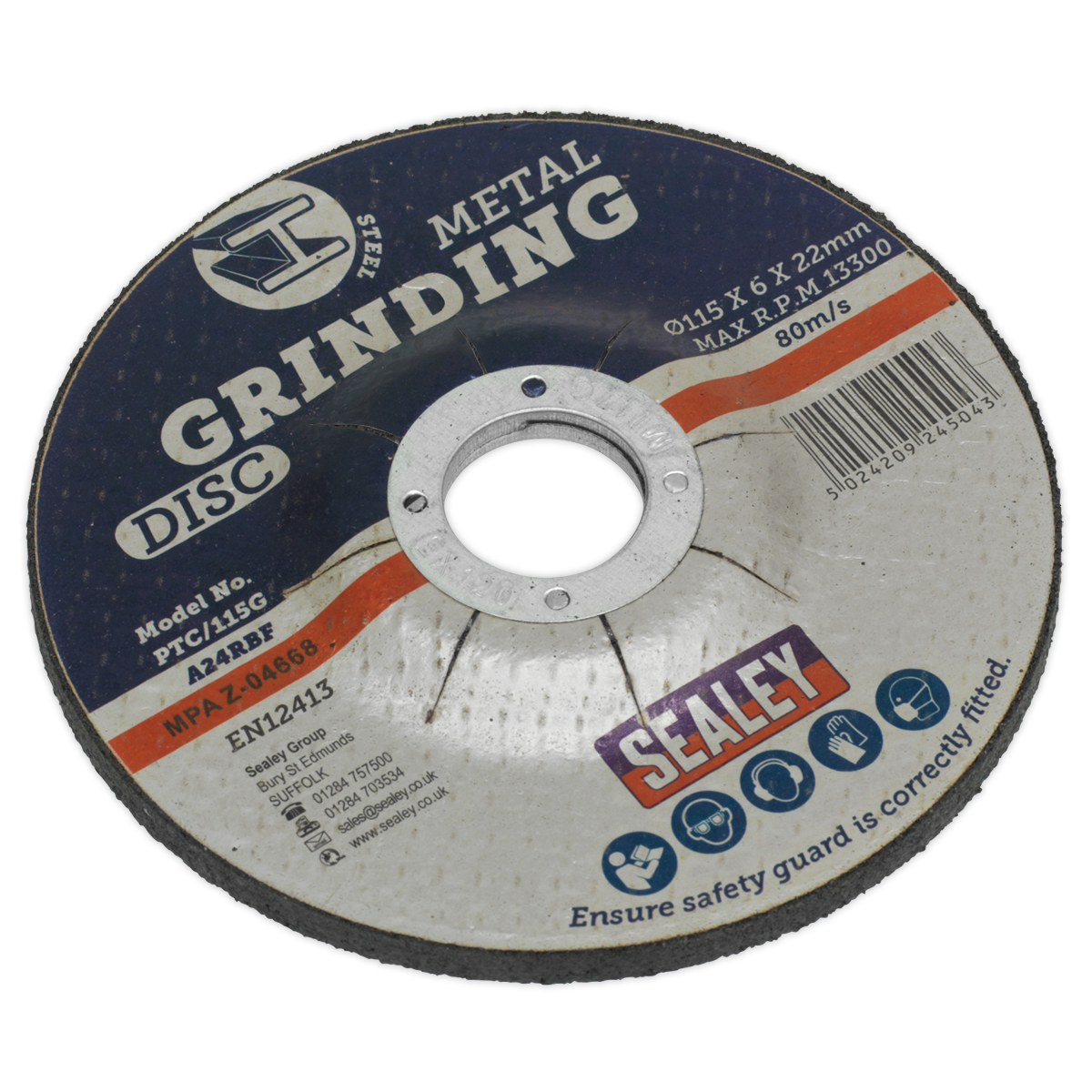 Grinding Disc Ø115 x 6mm Ø22mm Bore