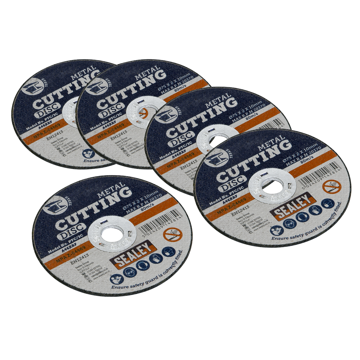 Cutting Disc Ø75 x 2mm Ø10mm Bore Pack of 5