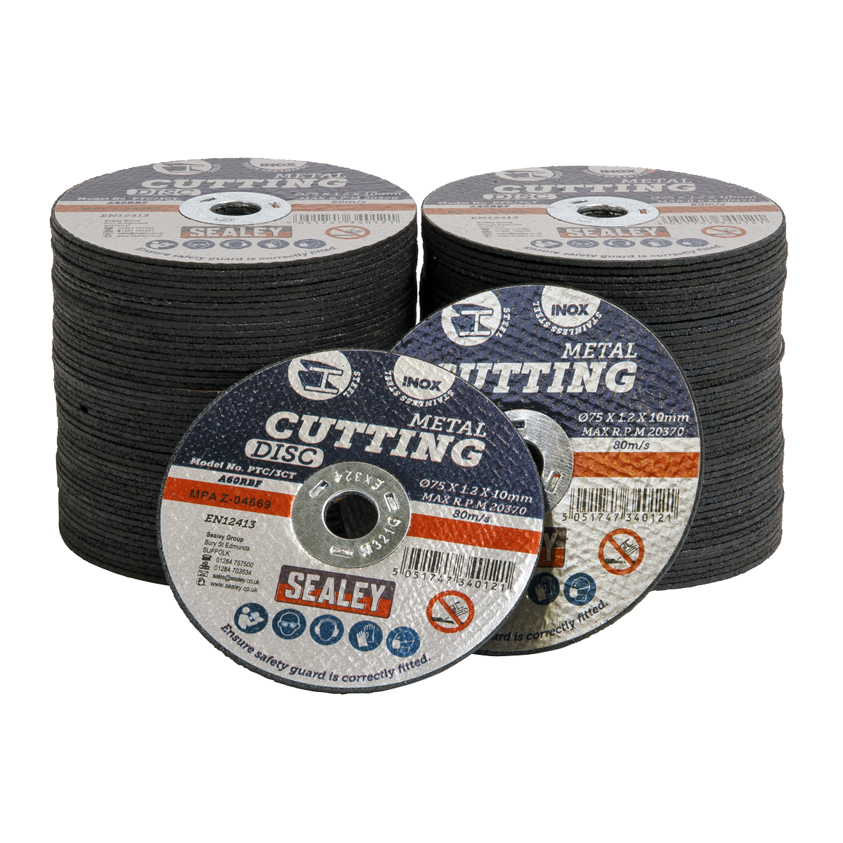 Cutting Disc Pack of 100 Ø75 x 1.2mm Ø10mm Bore