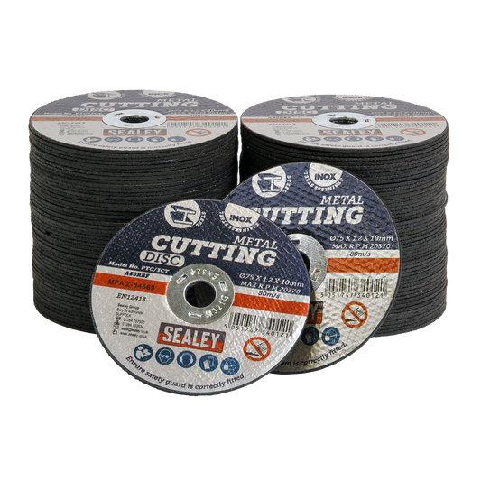 Cutting Disc Pack of 100 Ø75 x 1.2mm Ø10mm Bore