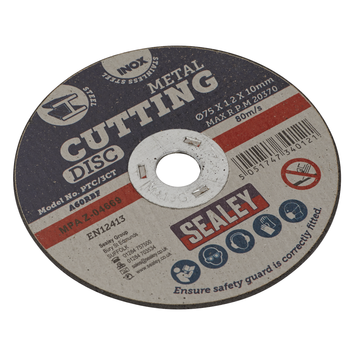 Cutting Disc Pack of 100 Ø75 x 1.2mm Ø10mm Bore