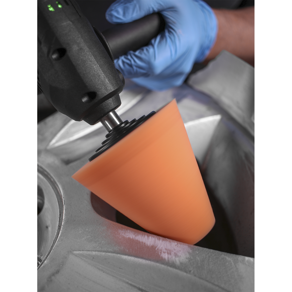 Buffing & Polishing Foam Cone Orange/Firm