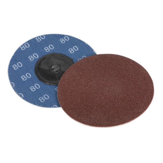 Quick-Change Sanding Disc Ø75mm 80Grit Pack of 10