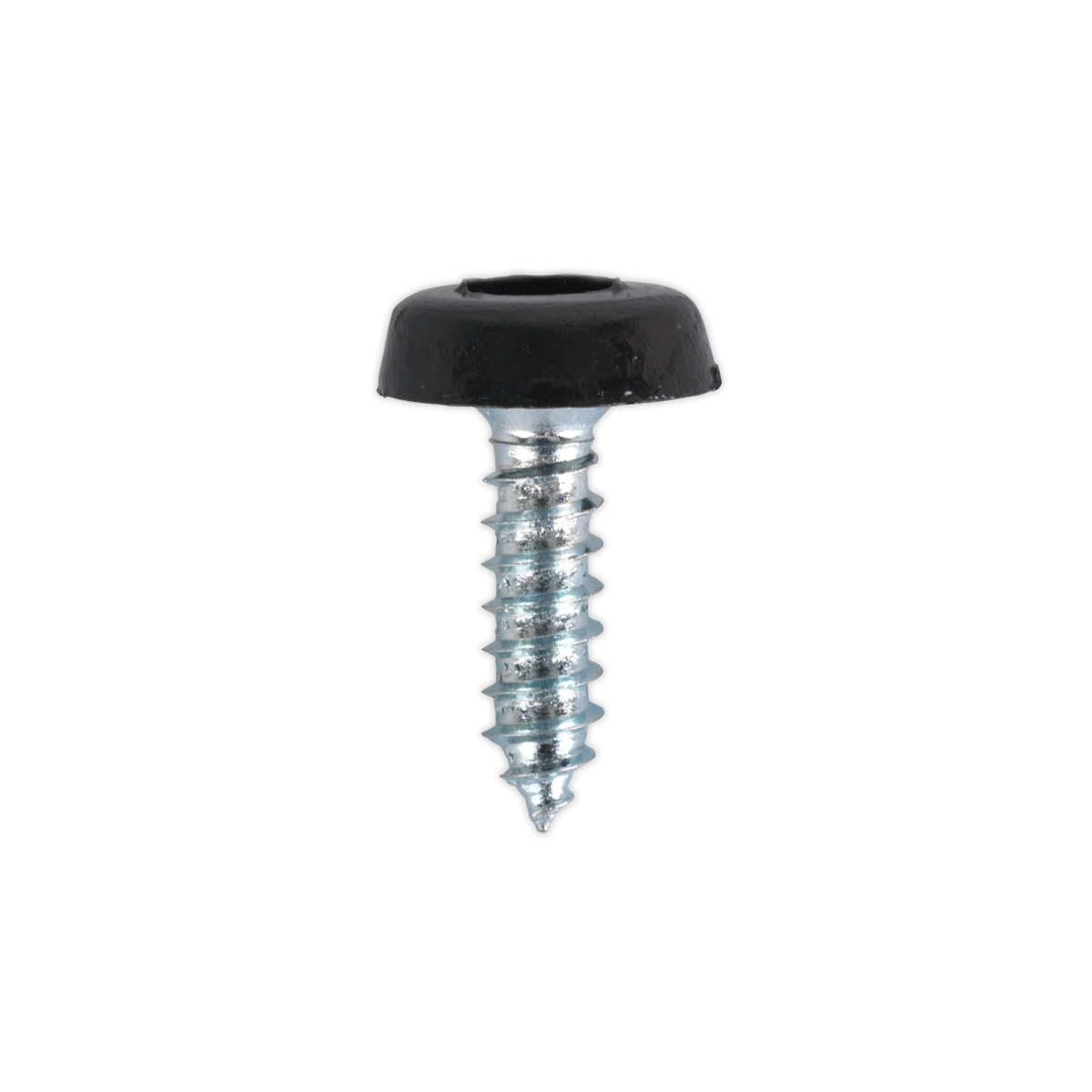 Numberplate Screw Plastic Enclosed Head 4.8 x 18mm Black Pack of 50