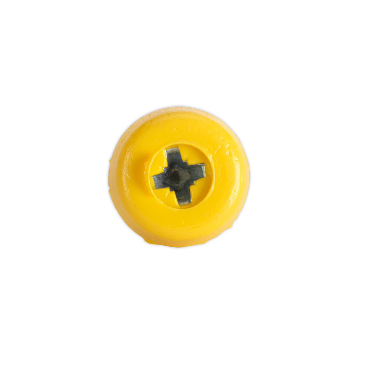 Numberplate Screw Plastic Enclosed Head 4.8 x 24mm Yellow Pack of 50