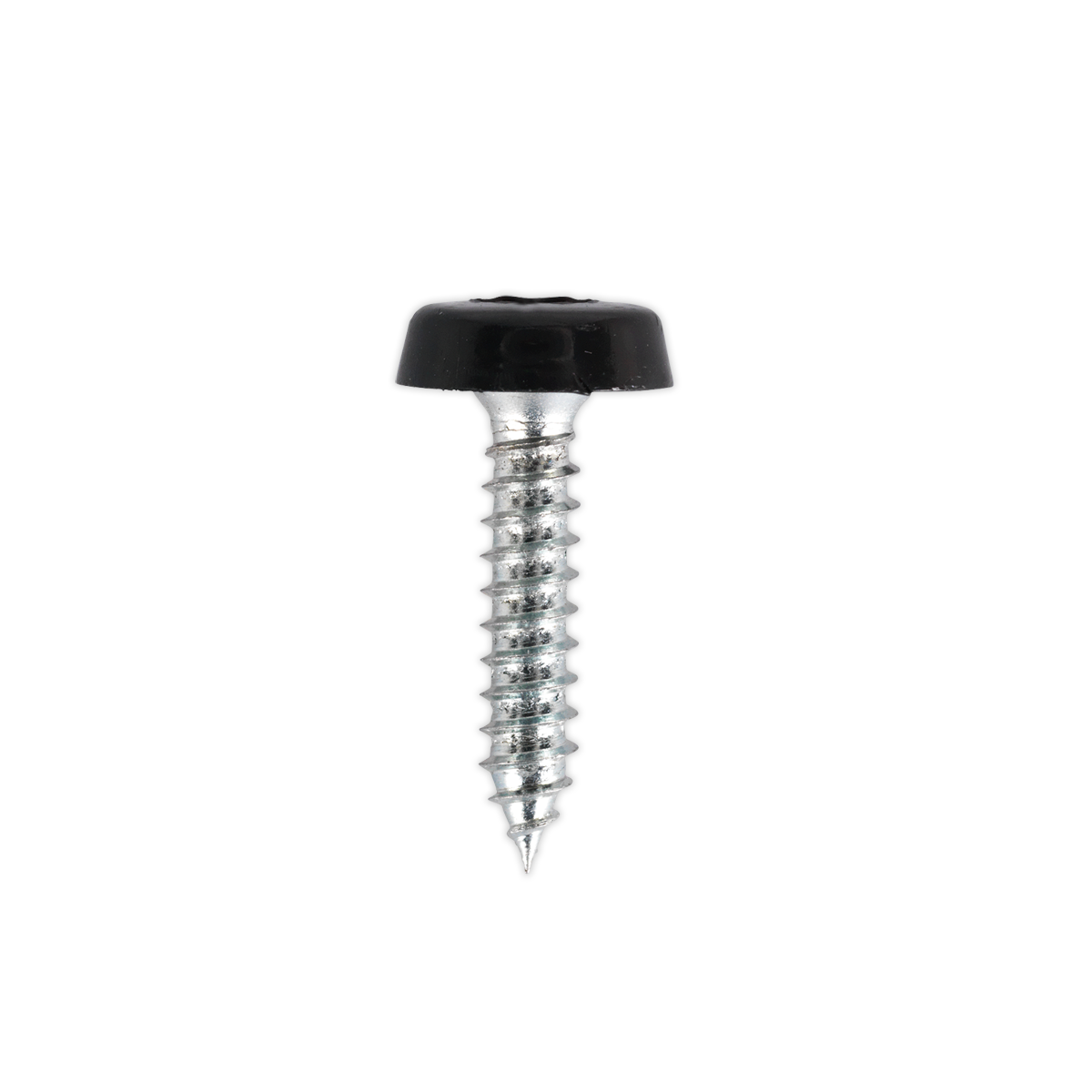 Numberplate Screw Plastic Enclosed Head 4.8 x 24mm Black Pack of 50