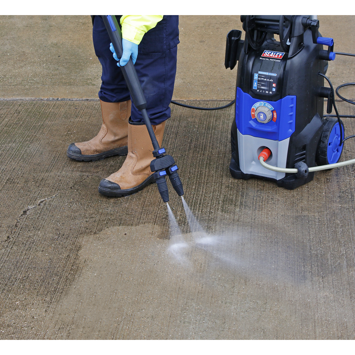 Pressure Washer 150bar 810L/hr Twin Pump with TSS & Rotablast® Nozzle