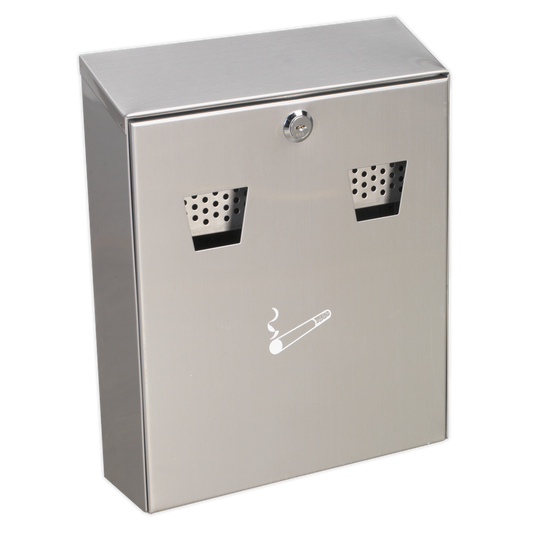 Cigarette Bin Wall-Mounting Stainless Steel