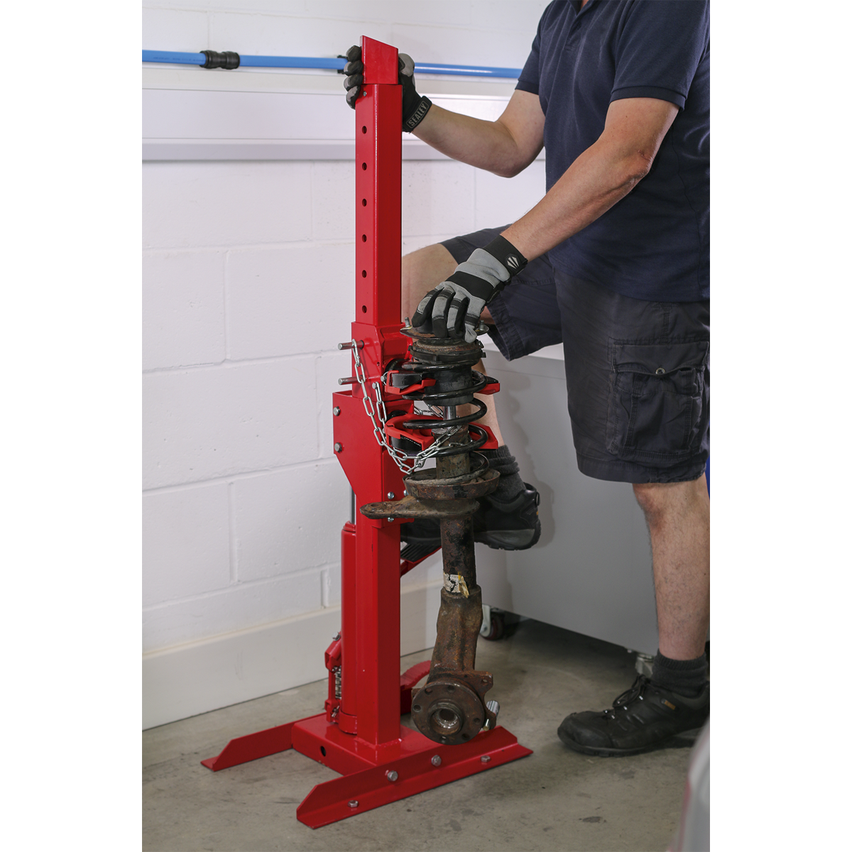 Coil Spring Compressing Station with Gauge Hydraulic 2000kg Capacity