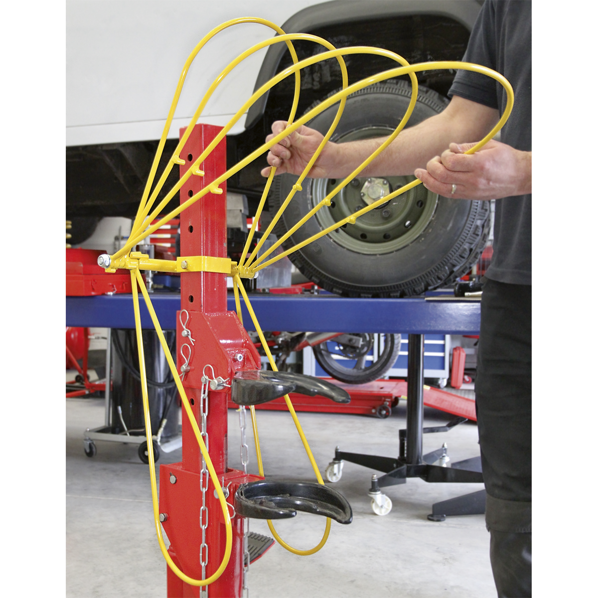 Coil Spring Compressor Restraint System