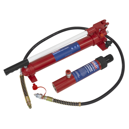 Snap Push Ram with Pump & Hose Assembly - 10 Tonne