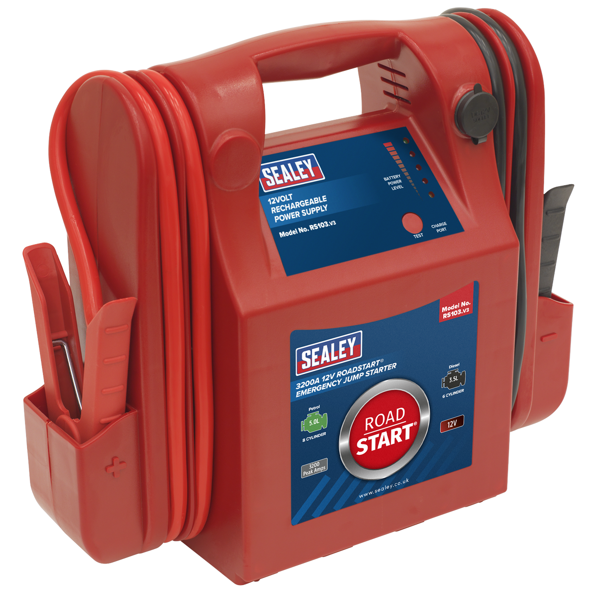 RoadStart® Emergency Jump Starter 12V 3200 Peak Amps