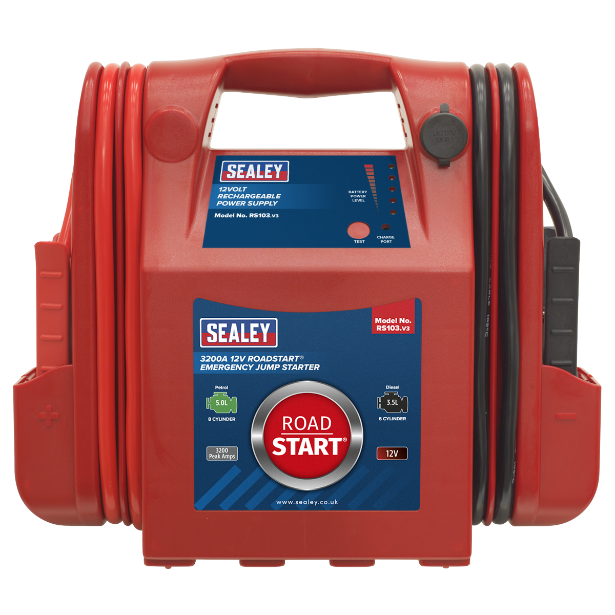 RoadStart® Emergency Jump Starter 12V 3200 Peak Amps