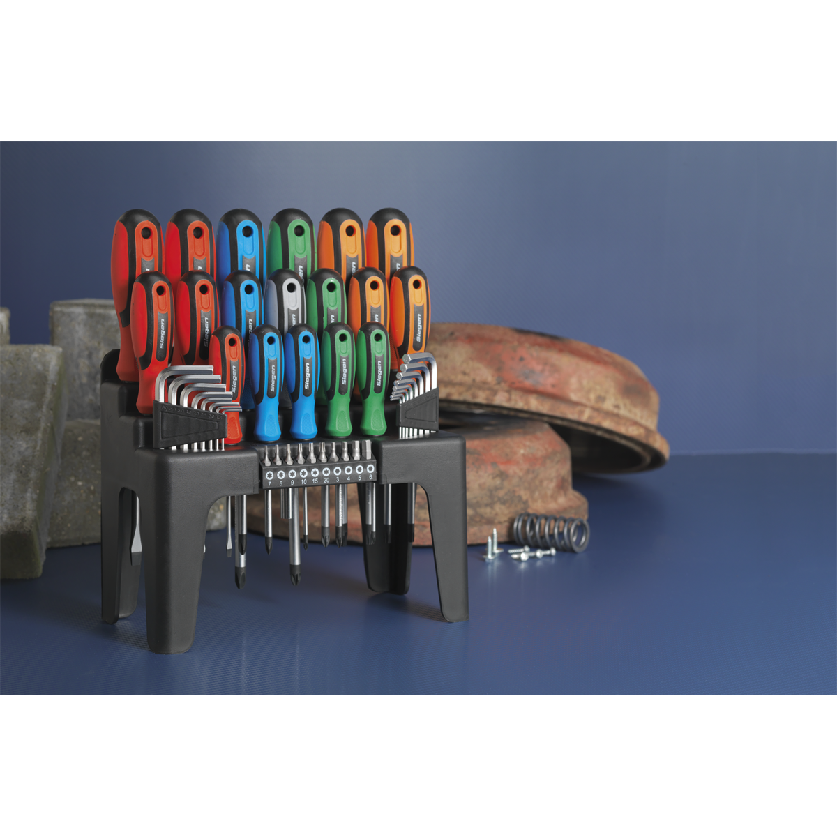 Screwdriver, Hex Key & Bit Set 44pc