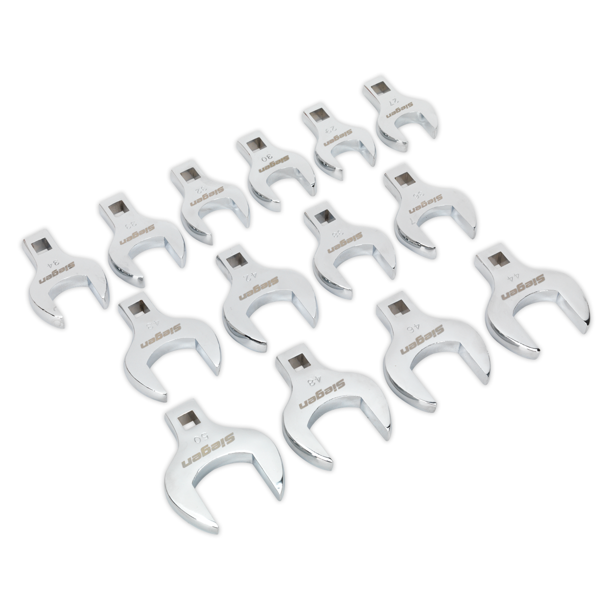 Crow's Foot Open End Spanner Set 14pc 1/2"Sq Drive Metric