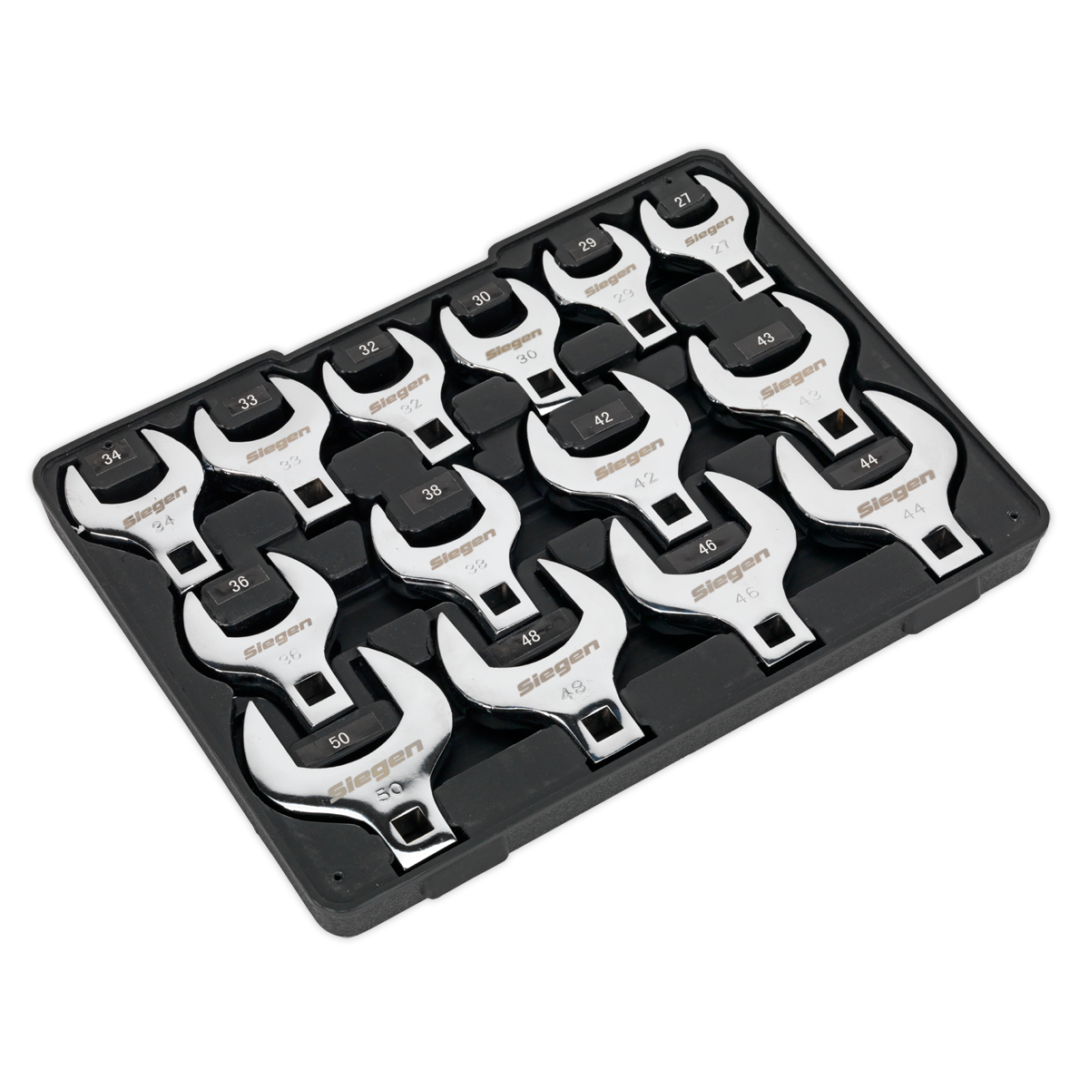 Crow's Foot Open End Spanner Set 14pc 1/2"Sq Drive Metric