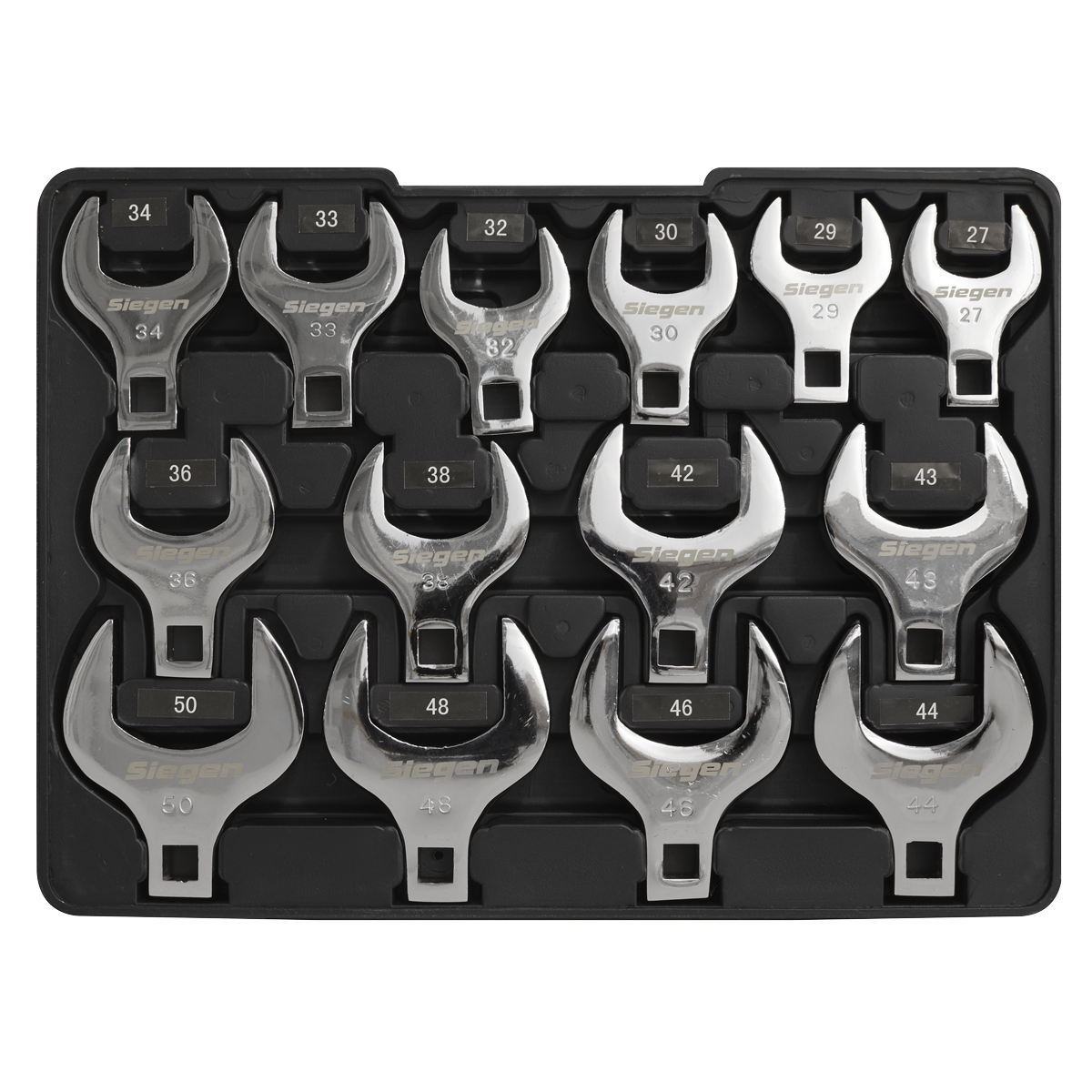 Crow's Foot Open End Spanner Set 14pc 1/2"Sq Drive Metric