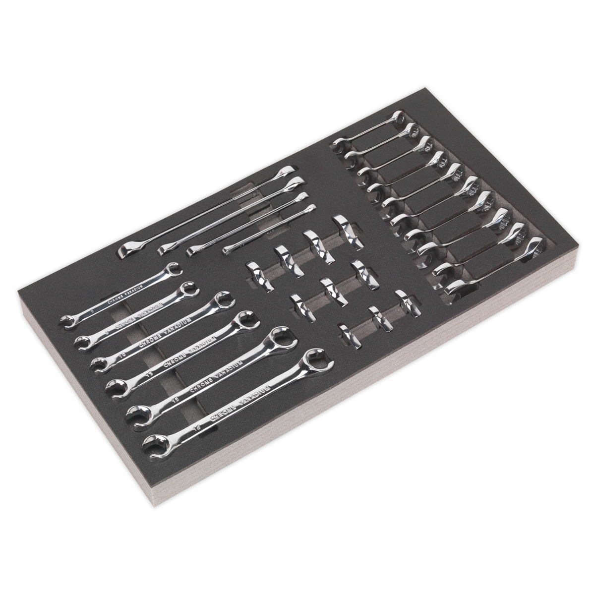 Tool Tray with Specialised Spanner Set 30pc - Metric