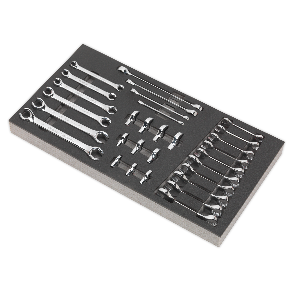 Tool Tray with Specialised Spanner Set 30pc - Metric