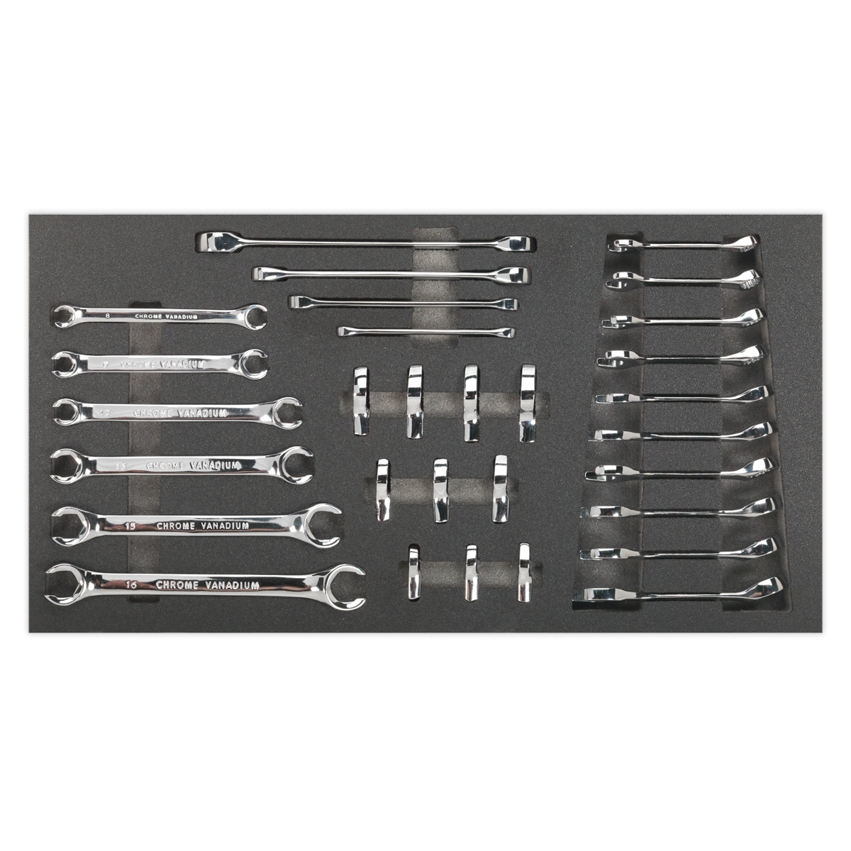 Tool Tray with Specialised Spanner Set 30pc - Metric