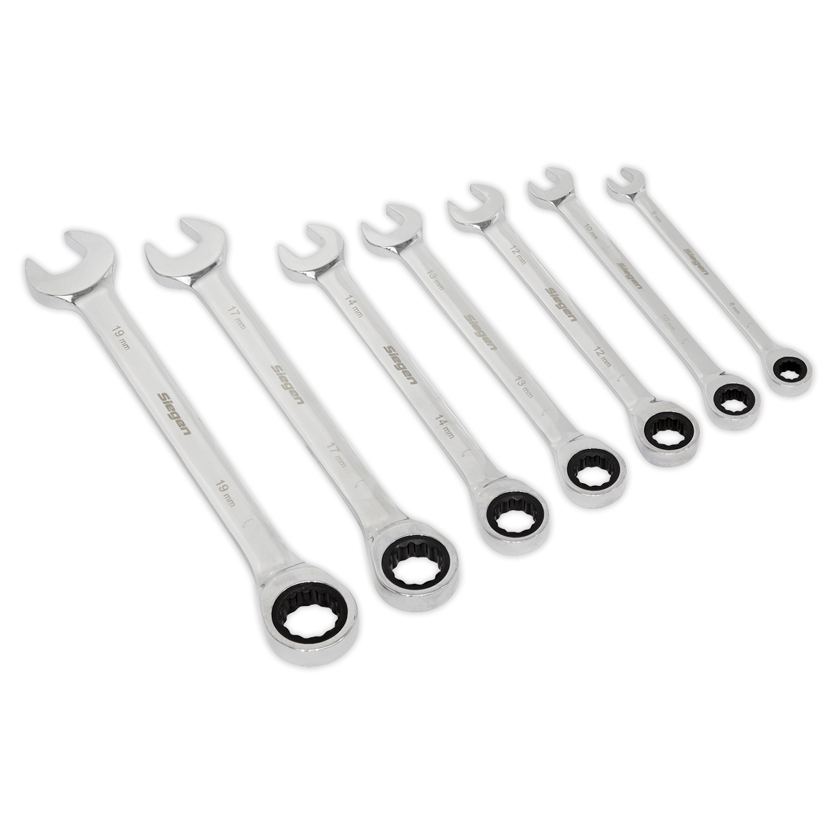 Ratchet Combination Spanner Set 7pc Metric