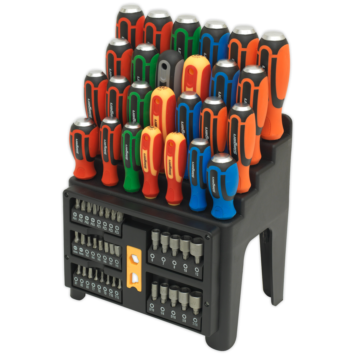 Hammer-Thru Screwdriver, Bit & Nut Driver Set 61pc