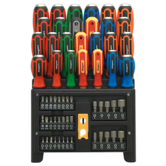 Hammer-Thru Screwdriver, Bit & Nut Driver Set 61pc