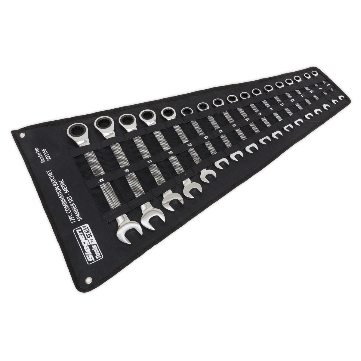 Combination Ratchet Spanner Set 17pc Metric