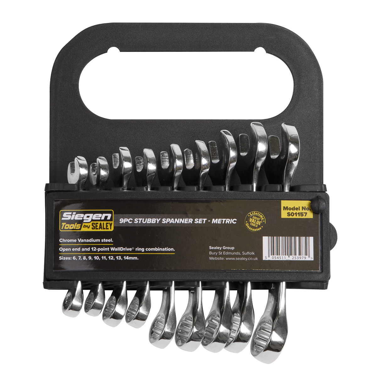 Stubby Combination Spanner Set 9pc - Metric