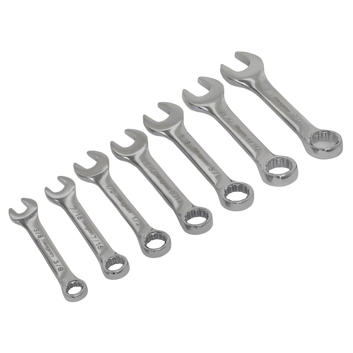 Combination Spanner Set 7pc Stubby Imperial