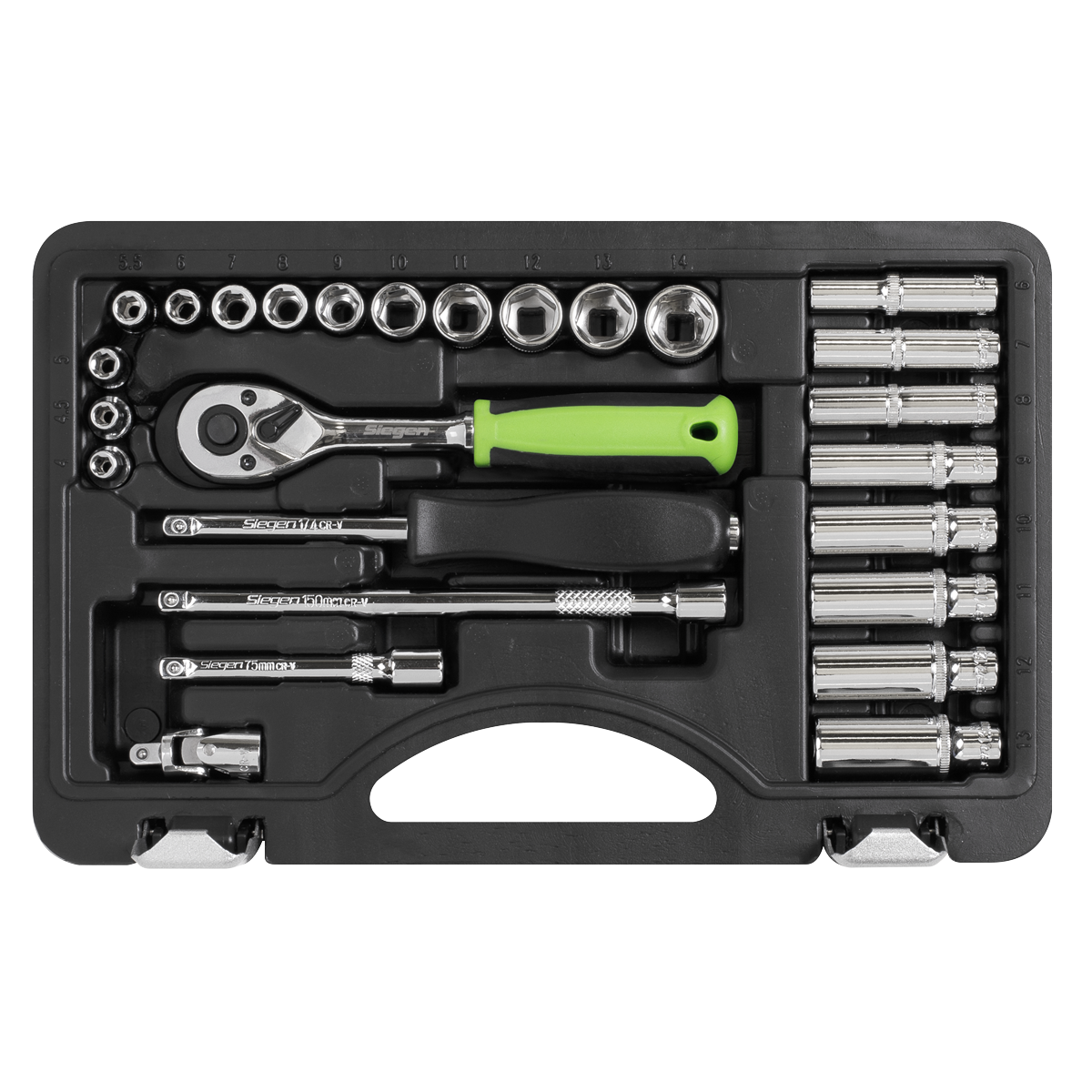 Socket Set 26pc 1/4"Sq Drive Metric