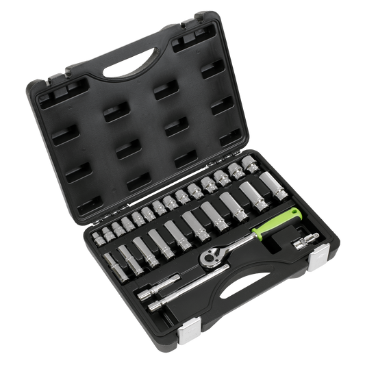 Socket Set 28pc 3/8"Sq Drive 6pt WallDrive® Metric