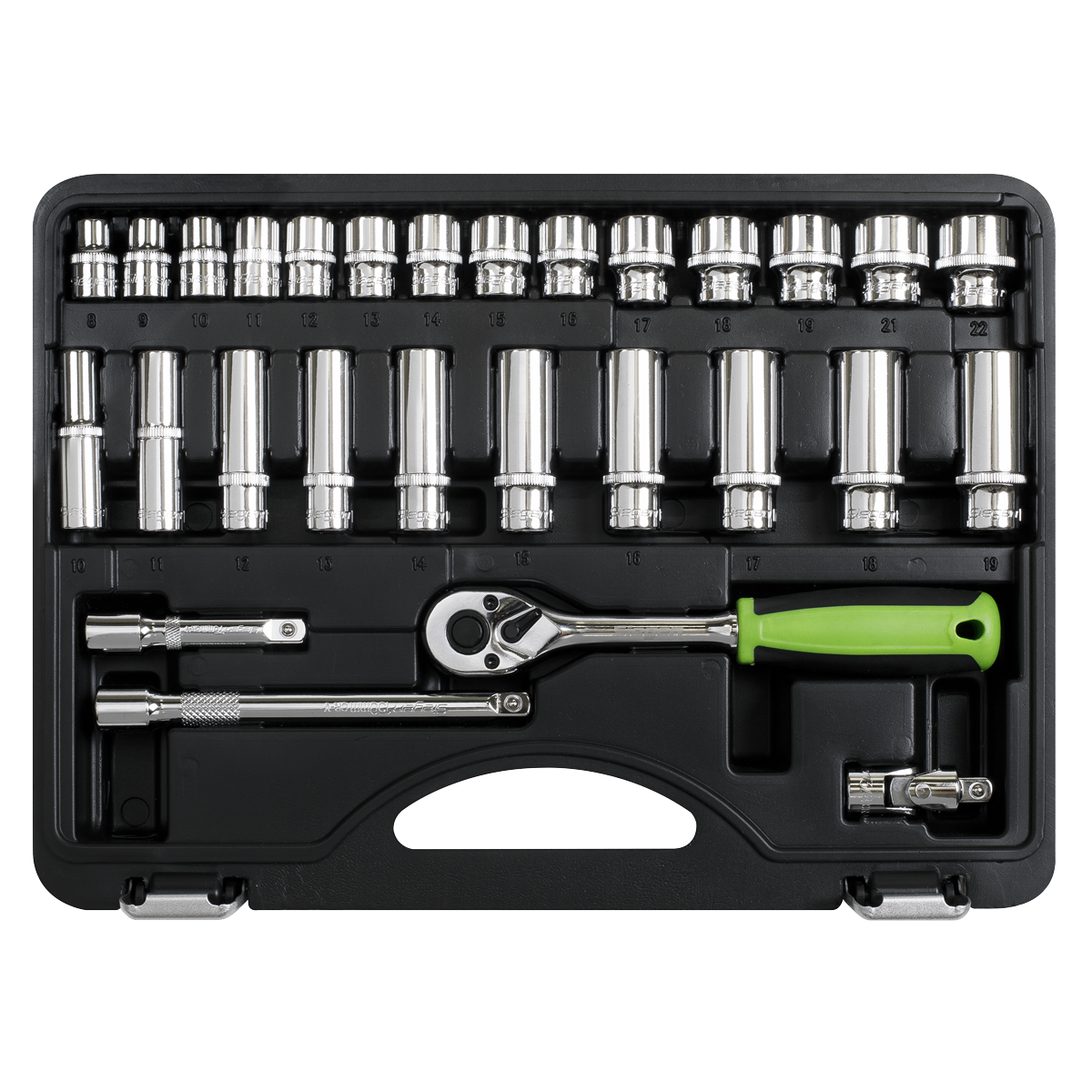 Socket Set 28pc 3/8"Sq Drive 6pt WallDrive® Metric