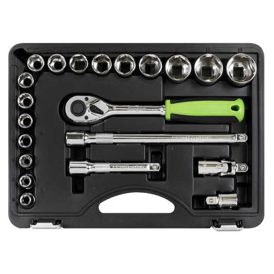 Socket Set 21pc 1/2"Sq Drive Metric