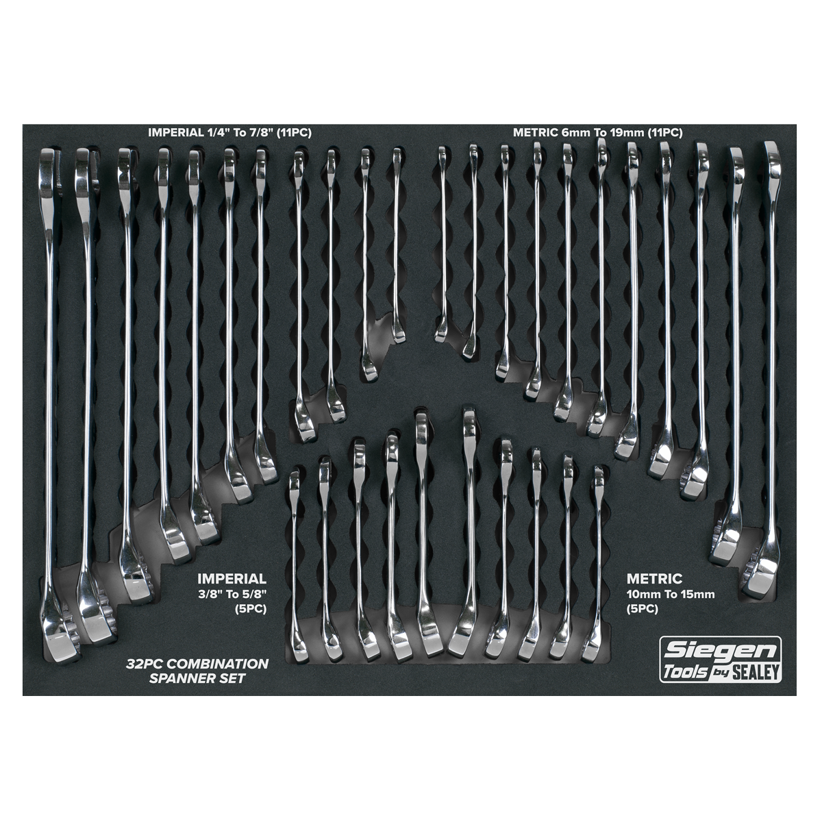 Combination Spanner Set 32pc - Metric/Imperial