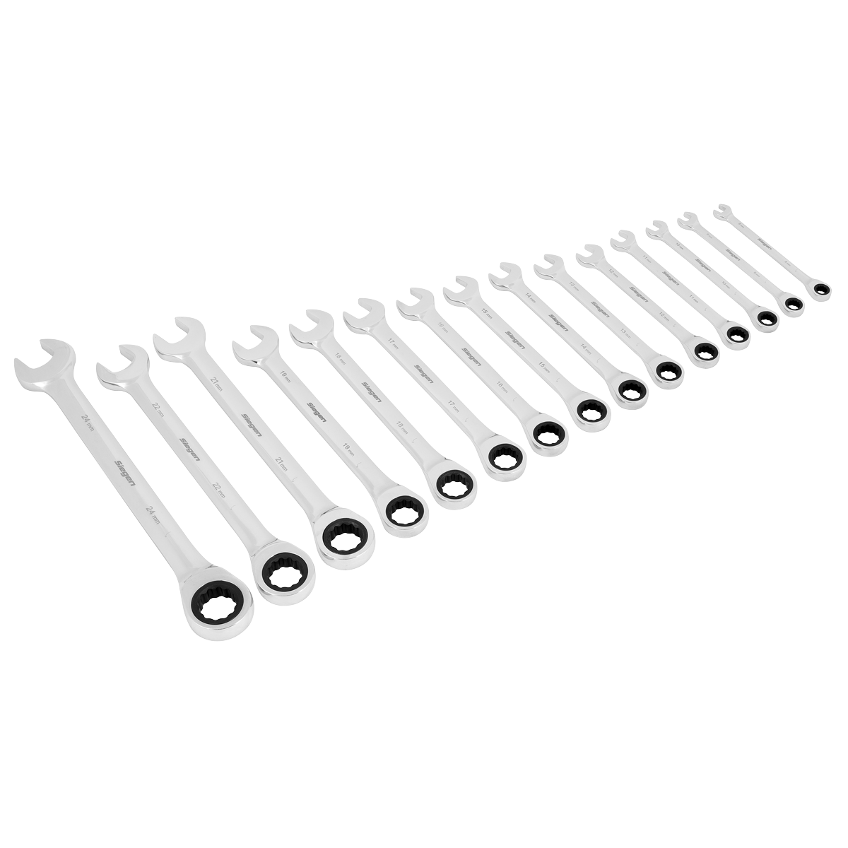 Combination Ratchet Spanner Set 15pc Metric