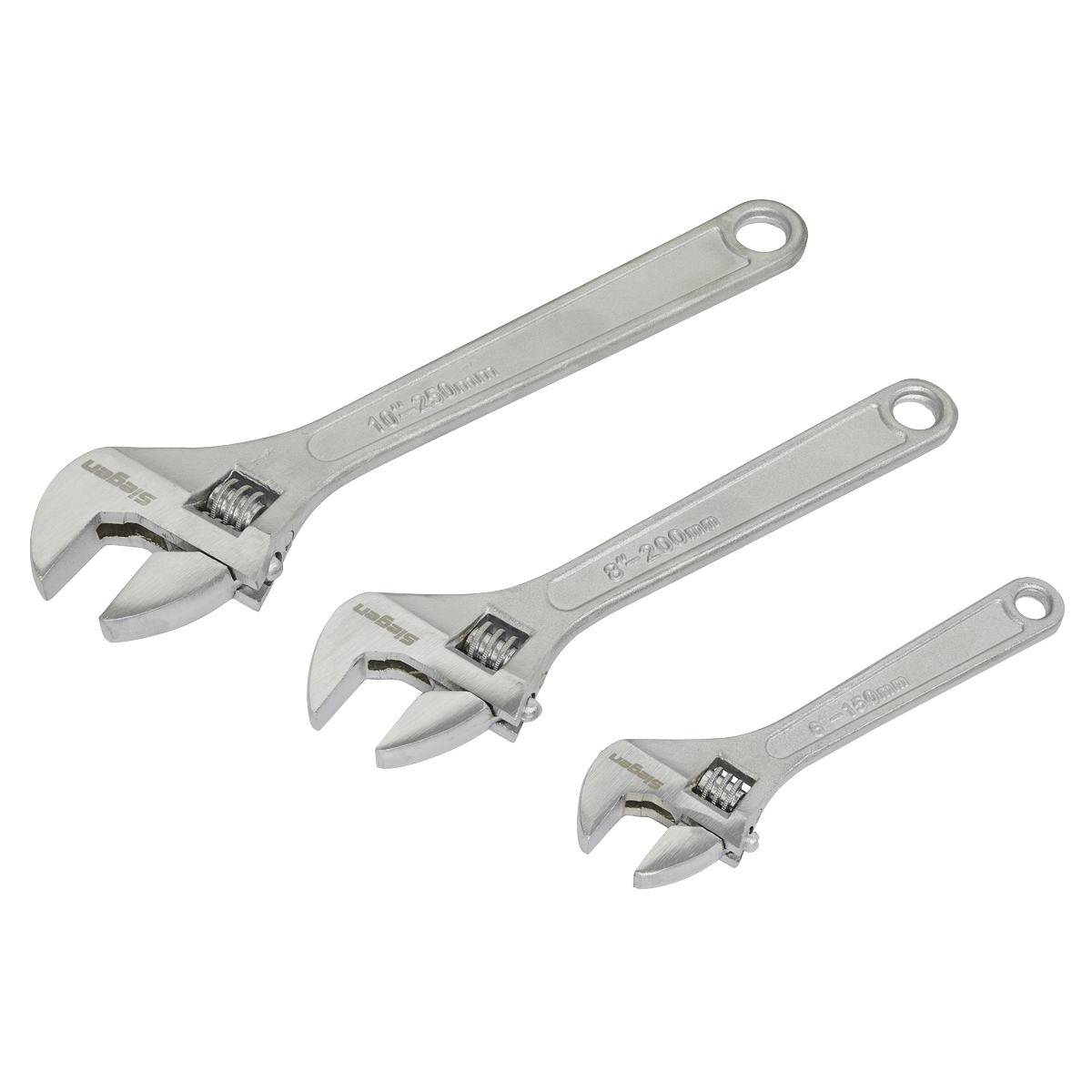 Adjustable Wrench Set 3pc 150, 200 & 250mm