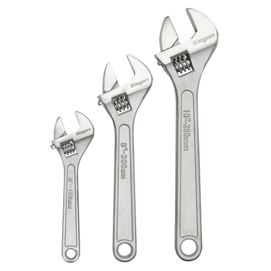 Adjustable Wrench Set 3pc 150, 200 & 250mm