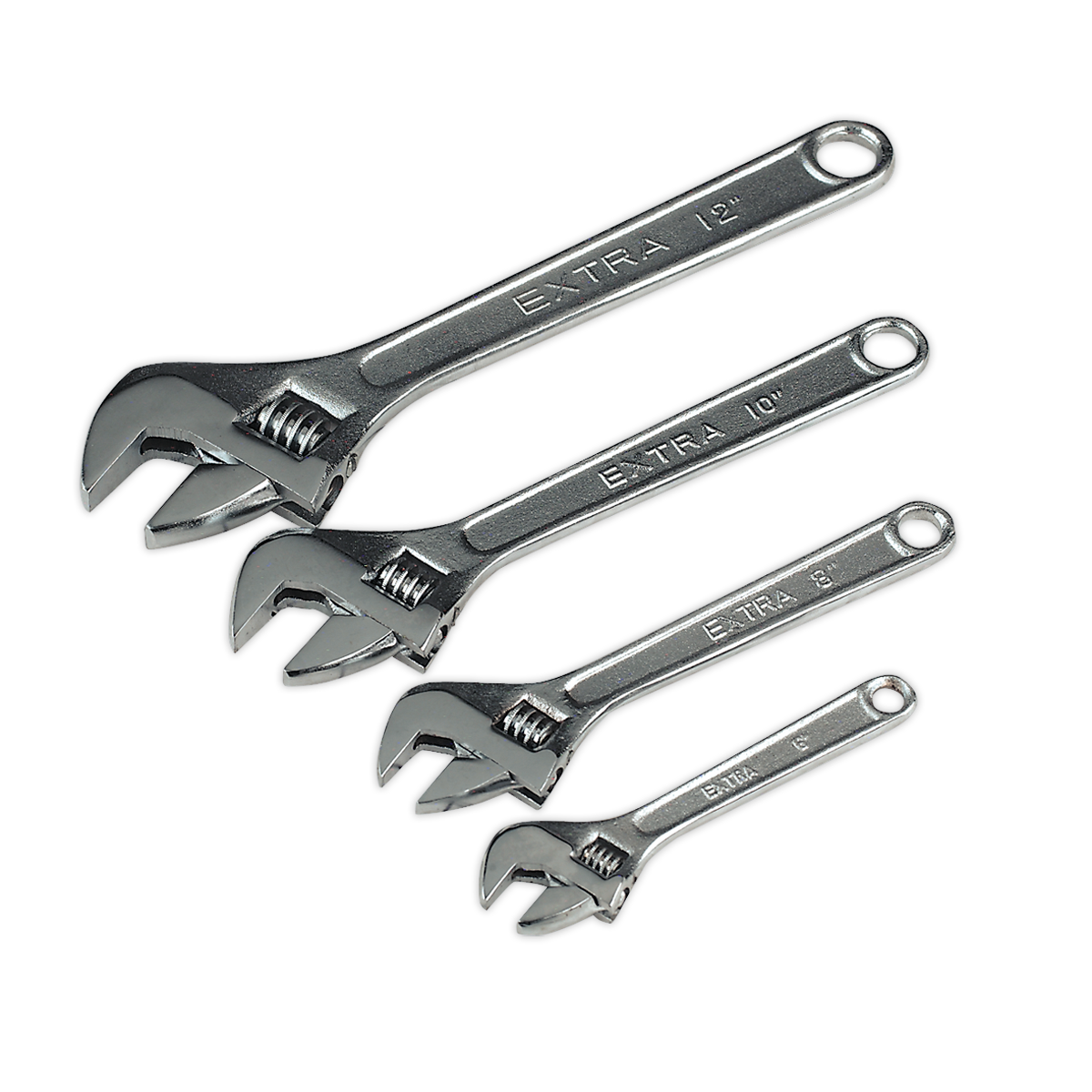 Adjustable Wrench Set 4pc 150, 200, 250 & 300mm