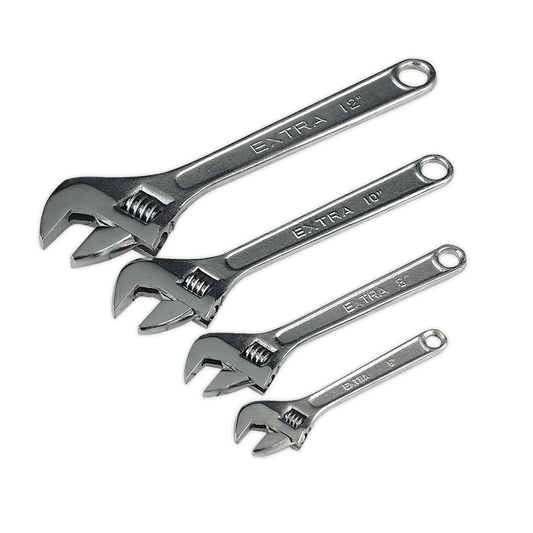 Adjustable Wrench Set 4pc 150, 200, 250 & 300mm