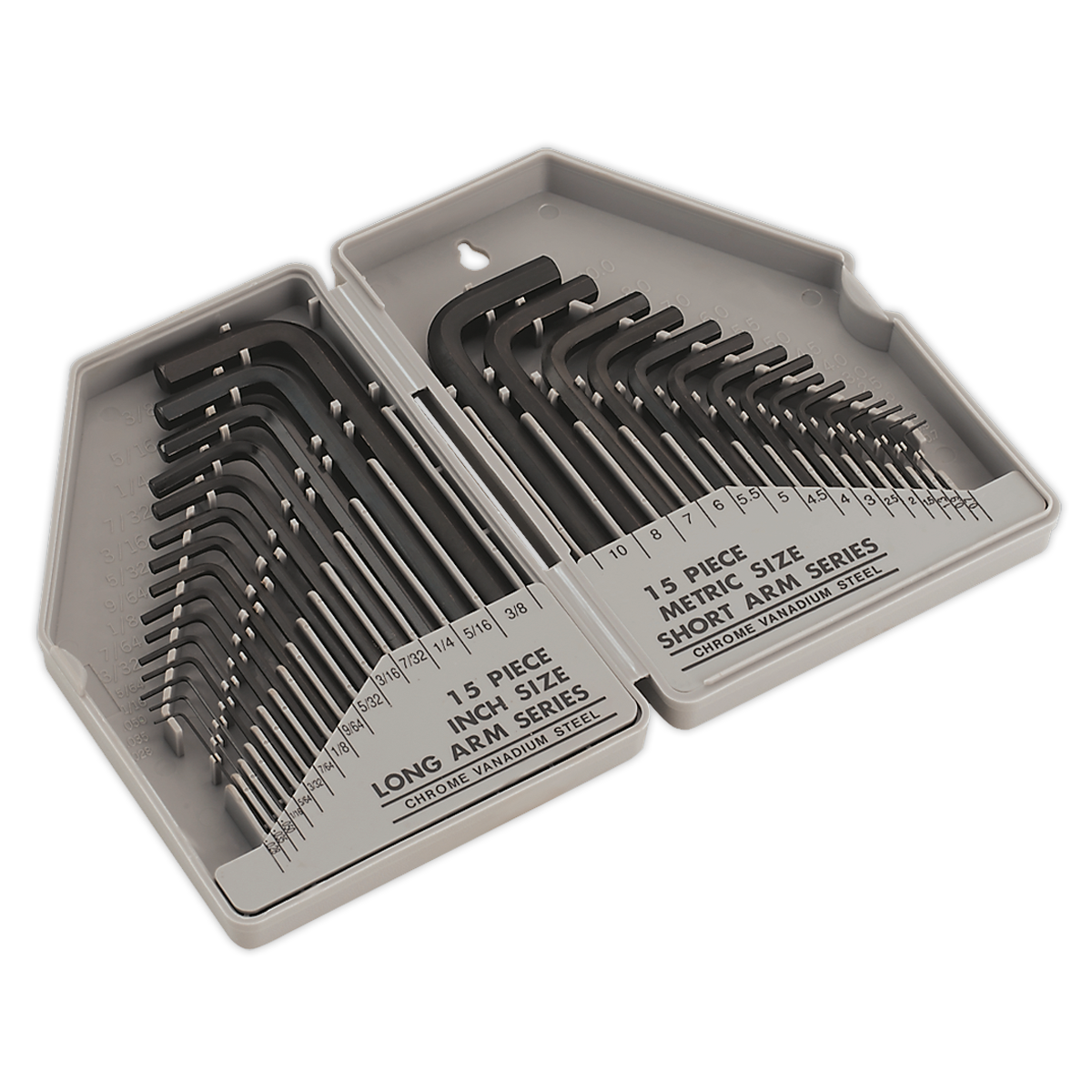 Hex Key Set 30pc Long/Short-Arm - Metric/Imperial