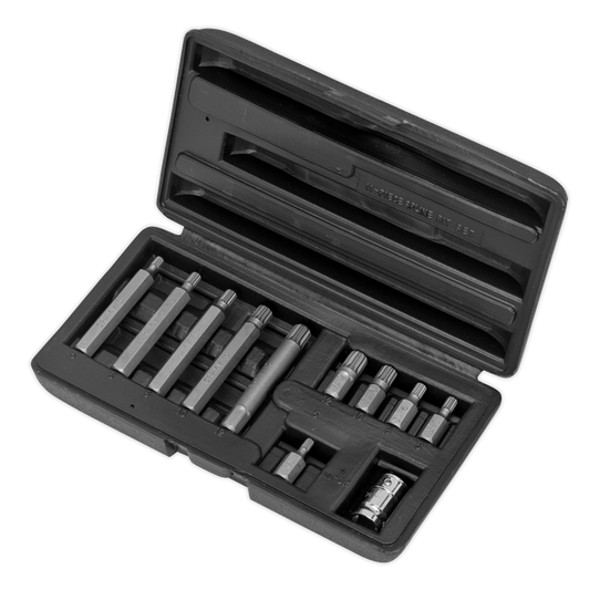 Spline Bit & Holder Set 11pc - 3/8"Sq Drive