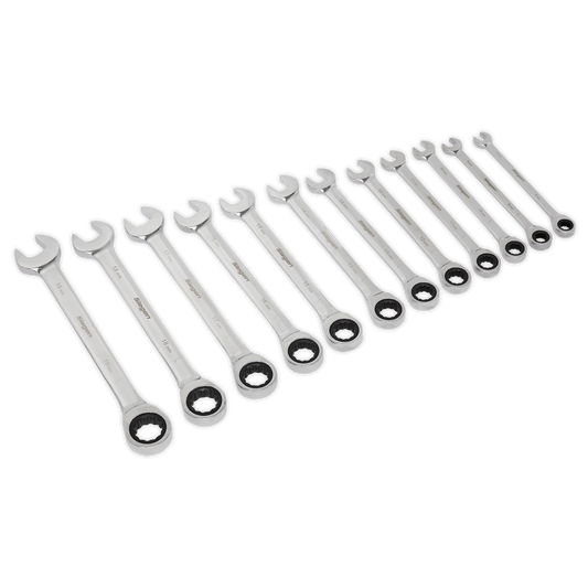 Ratchet Combination Spanner Set 12pc Metric