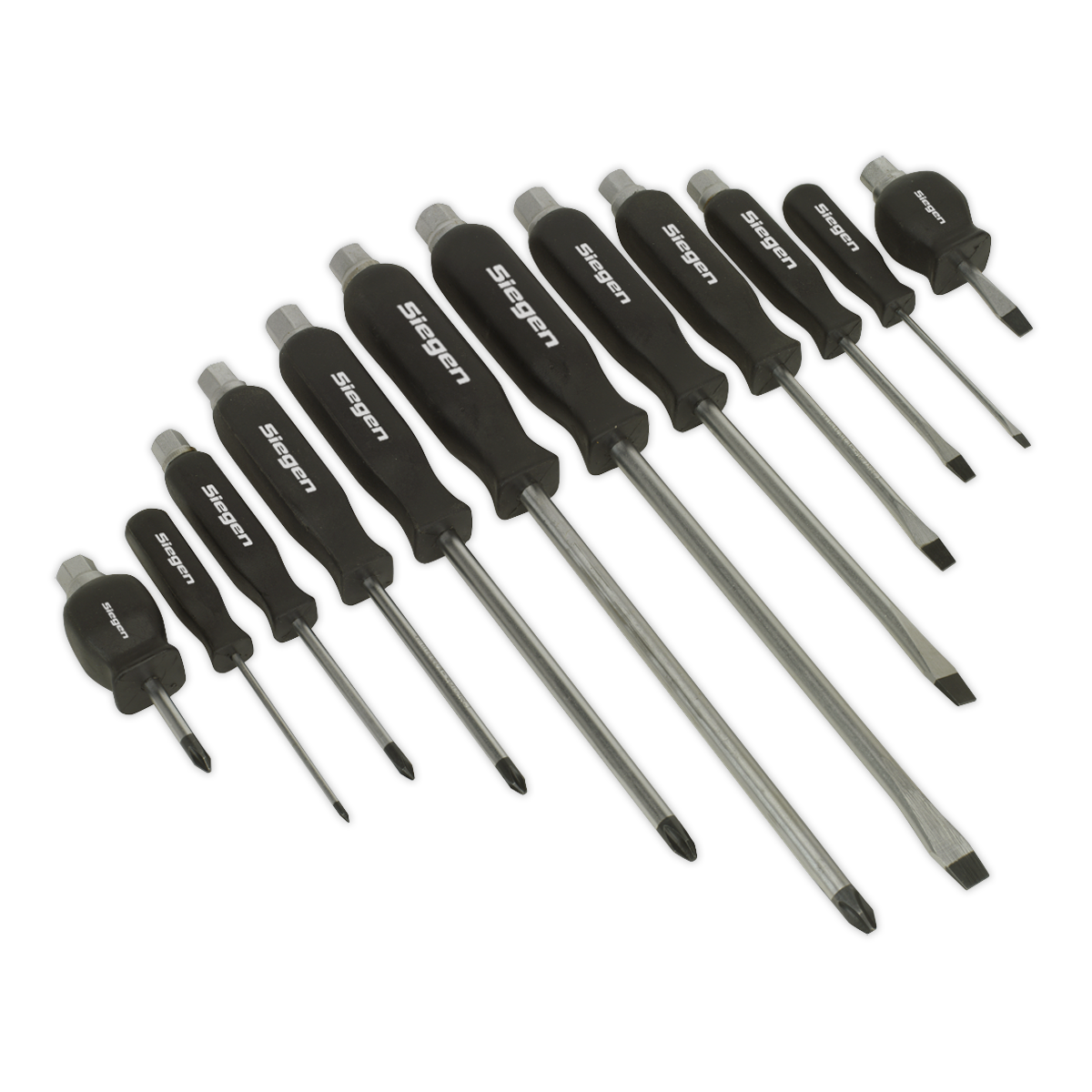 Screwdriver Set 12pc Hammer-Thru