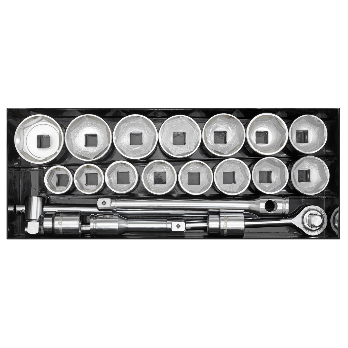 Socket Set 21pc 1"Sq Drive 6pt WallDrive® Metric