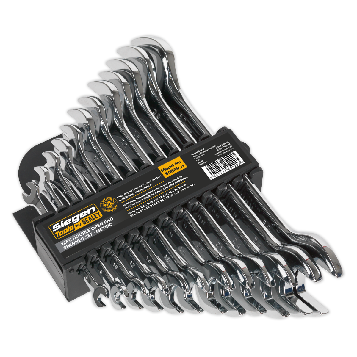 Double Open-End Spanner Set 12pc Metric