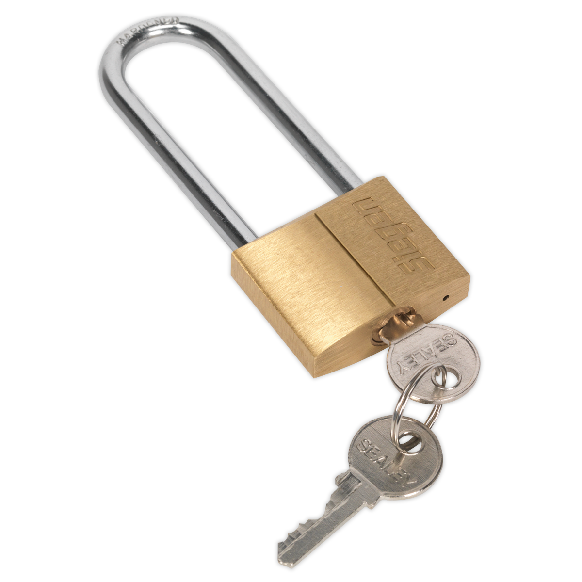 Brass Body Padlock with Brass Cylinder Long Shackle 40mm